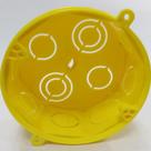 Caixa de luz octogonal plastilit 4x4 amarela pvc c/fundo removivel 12x1