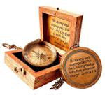 Caixa de madeira Compass ALADEAN God My Lord, presente religioso