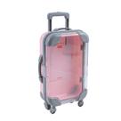 Caixa de mala de viagem AUEAR, cílios postiços, plástico rosa