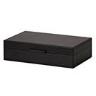 Caixa de mdf retangular preto 16x26x07 cm