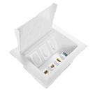 Caixa De Mesa Embutir Com 3 Tomada 10A Branca +4 Keystone - Elétrica Multiplug Embutir Sobrepor Mesa Bancada Madeira Escritório