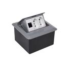 Caixa De Mesa Pratik 128 3 Blocos 2EL/1RJ Qm15054 Preto QTMOV PRETO