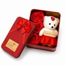 Caixa de Metal para Presente com Urso e Flores Vermelhas Caixa de Metal para Presente com Urso e Flores Vermelhas