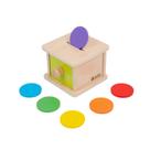 Caixa de moedas Adena Montessori para 6 a 12 meses com 6 discos coloridos