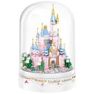 Caixa de música Building Blocks Toy Mini Snow Crystal Castle