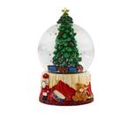 Caixa de música Christmas Snow Globe com trem, 8x13cm, 480g