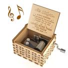 Caixa de música com manivela de madeira Ucuber, presente para filha