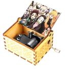 Caixa de música Demons Slayers Kamados Tanjirous Hand Crank Wood