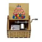 Caixa de música Happy Birthday Wood Anime Theme Hand Manivela