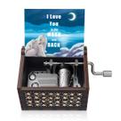 Caixa de música Muzero Hand Crank Wooden I Love You Tune