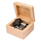 Caixa de música Square Maple Wood Hand Manivela Precision Gold