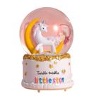 Caixa de música Unicorn Moon Star Crystal Globe com luz LED Caixa de música Unicorn Moon Star Crystal Globe com luz LED