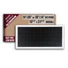 Caixa de ovos de alumínio Air Grille Handua 14x30cm e 30x14cm branca