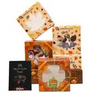 Caixa de padaria qiqee de Ação de Graças com janela, 36 pacotes de 15x15x7cm
