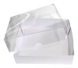 Caixa de Papel C/tampa Transparente Cod D 14x5x3cm Bco 10und Caixa de Papel C/tampa Transparente Cod D 14x5x3cm Bco 10und