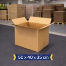 Caixa de Papelão Grande 50x40x35 cm - Nova, Resistente, Ideal para Mudança e E-commerce