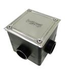 Caixa de Passagem com Base Quadrada e Tampa Inox Lazer e Cia Caixa de Passagem com Base Quadrada e Tampa Inox Lazer e Cia