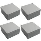 Caixa de passagem DJC Supply 10 x 10 x 6 cm à prova de intempéries, kit com 4 unidades Caixa de passagem DJC Supply 10 x 10 x 6 cm à prova de intempéries, kit com 4 unidades