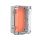 Caixa de passagem ou derivação rohdbox 250x160x120mm cinza completa tampa transp ip66 - rohdina