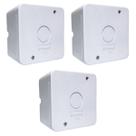Caixa de Passagem Sobrepor Plástica Organizadora Branca Câmera Segurança Cftv de Sobrepor IP66 Kit 3