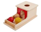 Caixa de permanência de objetos Toy Adena Montessori com bandeja e 3 bolas