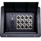 Caixa de piso para palco MCSPROAUDIO 110V com 9 XLR, HDMI, Ethernet e USB Caixa de piso para palco MCSPROAUDIO 110V com 9 XLR, HDMI, Ethernet e USB