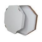 Caixa de Pizza oitavada Branca de 35cm com 25 unidades