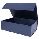 Caixa de presente Aimyoo azul marinho com fecho magnético 35x23x11cm