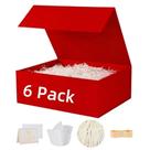Caixa de presente com 6 unidades, conjunto de tampas magnéticas de 24x15x8 cm