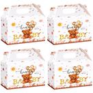 Caixa de presente com tema Teddy Bear 15x9x8cm com alça - 4 peças Caixa de presente com tema Teddy Bear 15x9x8cm com alça - 4 peças