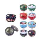 Caixa De Presente De Natal Com 6 a 8 Peças, Recipiente De Ferro Para Festa, Chá Aromatizado,