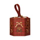 Caixa de presente de Natal vermelha em forma de maçã com alça 10,5x10 cm Caixa de presente de Natal vermelha em forma de maçã com alça 10,5x10 cm