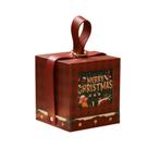 Caixa de presente de Natal vermelha em forma de maçã com alça 10x10x11cm Caixa de presente de Natal vermelha em forma de maçã com alça 10x10x11cm