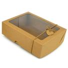 Caixa de Presente Doce artesanato visor 19x15x6 Kraft 60 U Caixa de Presente Doce artesanato visor 19x15x6 Kraft 60 U