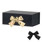 Caixa de presente GoooodGift preta grande dobrável 30x20x11cm com fita