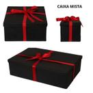 Caixa de Presente Grande Elegante com Fita Vermelha