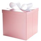 Caixa de presente LaRibbons 25x25x25 cm rosa dobrável quadrada
