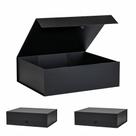 Caixa de presente PLINJOY 48x41x15 cm preta, pacote com 3 unidades magnéticas