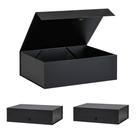 Caixa de presente PLINJOY extra grande preta 42x36x14 cm, pacote com 3