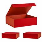 Caixa de presente PLINJOY extra grande vermelha, pacote com 3 48 x 41 x 15 cm para presentes