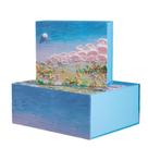 Caixa de presente Sunrise Floral Design, 2 peças grandes, 34x27x14cm