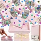 Caixa de presente Surprise Box JINSTABAG para dinheiro com confete rosa