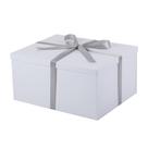 Caixa de presente Uering extra grande branca com tampa 42x33x20cm com fita