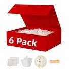 Caixa de presente Upering Red, pacote com 6 29,2 x 20,3 x 10,2 cm com acessórios