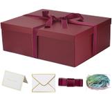 Caixa de presente YINUOYOUJIA Burgundy 42x33x14 cm, conjunto grande