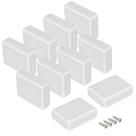 Caixa de projeto LeMotech, 10 unidades, plástico ABS, caixa elétrica pequena para eletrônicos, branca, 3,54 x 2,75 x 1,10 pol. (90 x 70 x 28 mm)