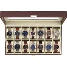 Caixa de relógio ProCase, organizador de 14 slots, couro PU, 38x20x9cm