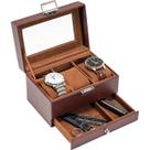 Caixa de relógio ProCase, vitrine de 3 slots com gaveta para homens