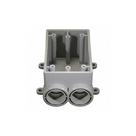 Caixa de saída de interruptor de PVC Cantex Outdoor 1-Gang 3/4" cinza