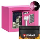 Caixa de segurança KOFAIR Safe (6L) com bolsa à prova de fogo, digital e fechadura com chave Caixa de segurança KOFAIR Safe (6L) com bolsa à prova de fogo, digital e fechadura com chave